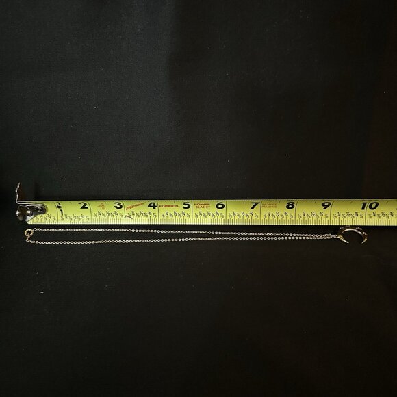 Unbranded Gold Tone Necklace & Crescent Moon Pendant With Stars Sz 18” - Picture 7 of 7